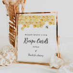 CALLA Bee Recipe Card Sign - Leave Your Recipe<br><div class="desc">The buzz-worthy Calla Collection is specially designed for your bee-themed event! With its enchanting watercolor honeycomb and delicately dripping honey, this collection is as sweet as can be. Whether you're planning an adorable bumble bee baby shower or any other cheerful celebration, the Calla Collection adds an extra touch of sweetness,...</div>
