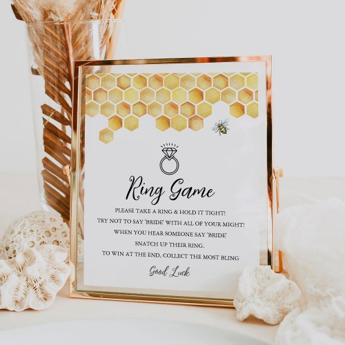 CALLA Bee Ring Game Dont Say Bride Sign