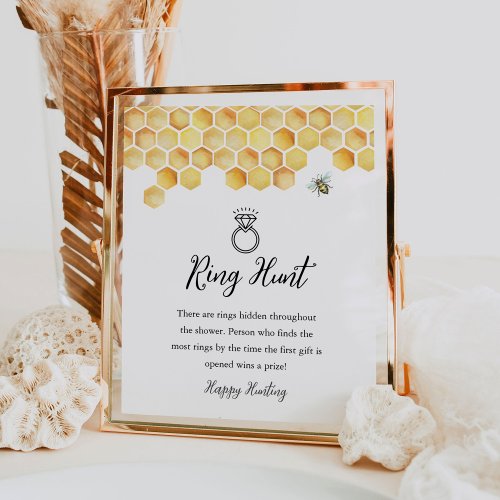CALLA Bee Ring Hunt Bridal Shower Game Sign