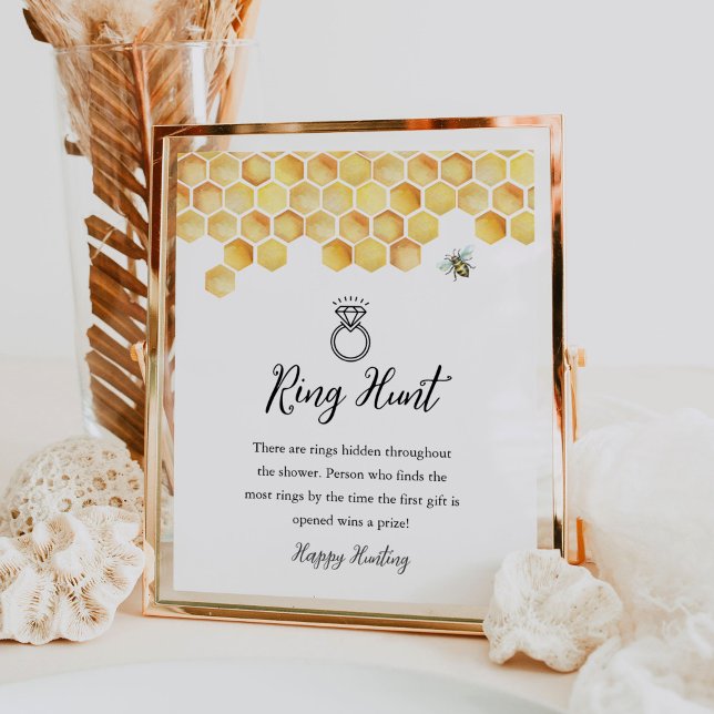 CALLA Bee Ring Hunt Bridal Shower Game Sign (Creator Uploaded)