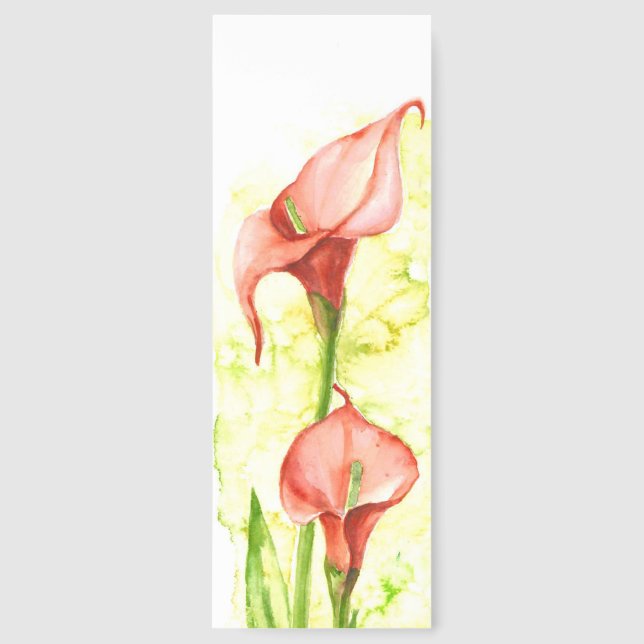 Calla Bookmark – Watercolor Art Print (Front)
