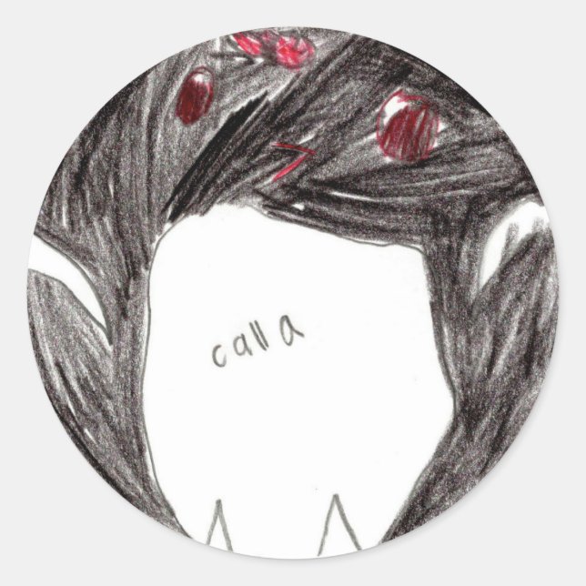Calla: Circle Sticker (Front)