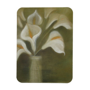 Calla Cut Flowers In A Vase Artistic Still Life Magnet