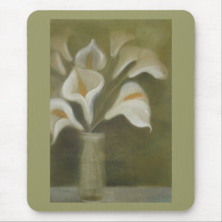 Calla Cut Flowers In A Vase Artistic Still Life Mouse Pad