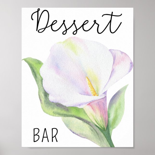 Calla flower - Dessert bar poster (Front)