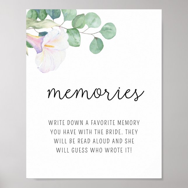 Calla flower - Memories with the bride poster (Front)