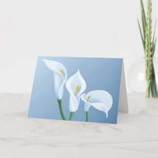 Calla flowers card