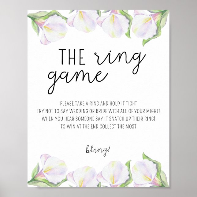 Calla flowers - Put a ring on it game poster (Front)
