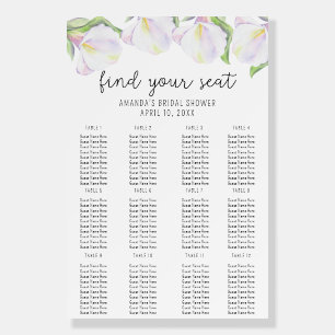 Calla flowers - Seating Chart foam board