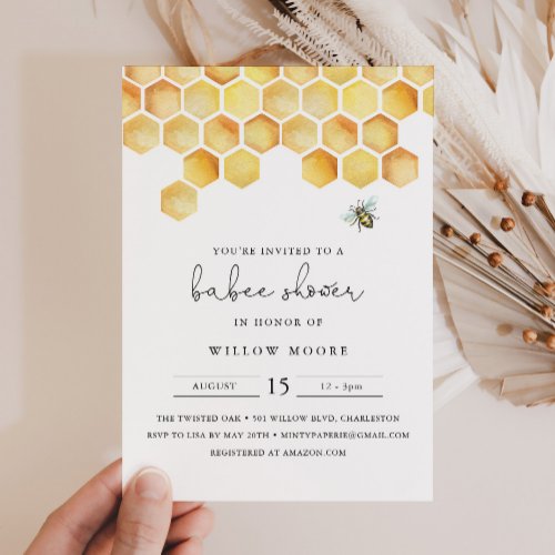 CALLA Honey Bee Baby Shower Invitation