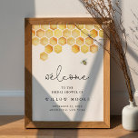 CALLA Honey Bee Bridal Shower Welcome Poster<br><div class="desc">The buzz-worthy Calla Collection is specially designed for your bee-themed event! With its enchanting watercolor honeycomb and delicately dripping honey, this collection is as sweet as can be. Whether you're planning an adorable bumble bee baby shower or any other cheerful celebration, the Calla Collection adds an extra touch of sweetness,...</div>
