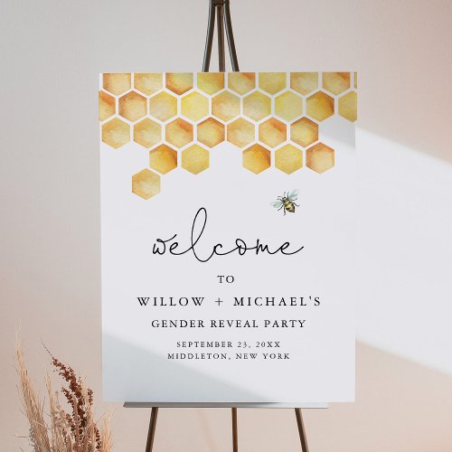 CALLA Honey Bee Gender Reveal Welcome Foam Board