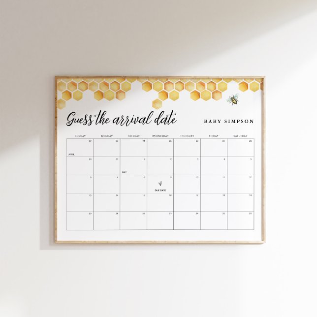 CALLA Honey Bee Guess The Arrival Date Game 16x20 Poster (Creator Uploaded)