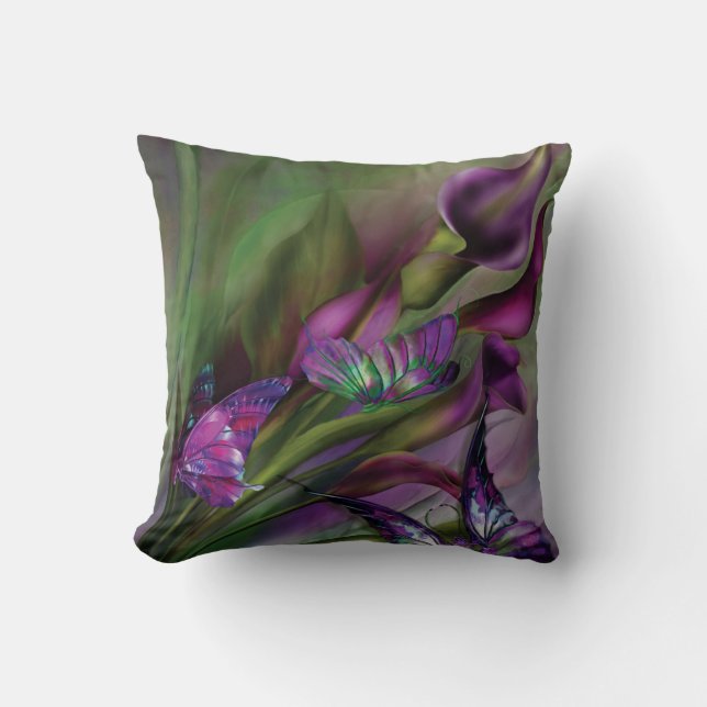 Calla Lilies Art Designer Pillow (Front)