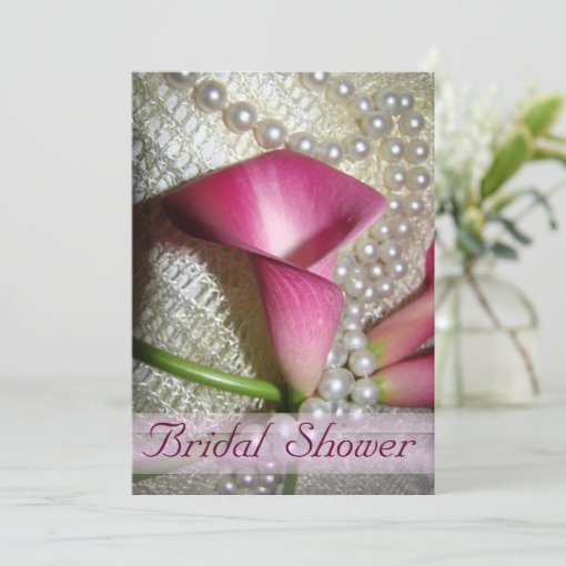 Calla Lilies Bridal Shower Invitation Zazzle