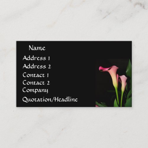 Calla Lilies Business Card