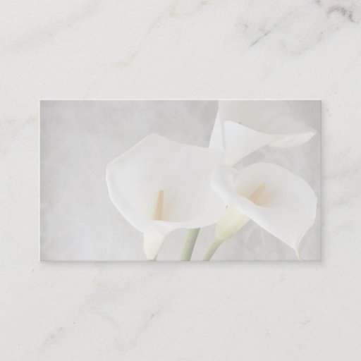 Customizable calla lilies business card