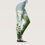 Calla Lilies Floral, Personalized Name Leggings