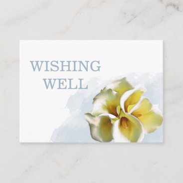 calla lilies Floral wedding wishing well Enclosure Card