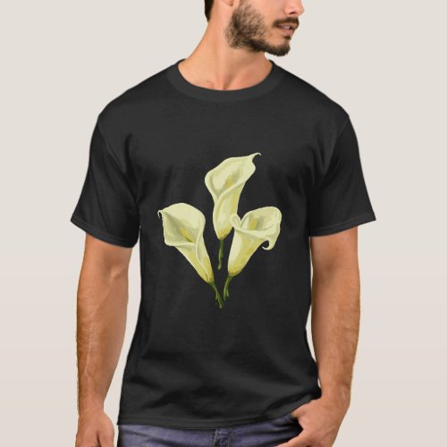 Calla Lilies Flower Floral Watercolor Spring Lily  T_Shirt