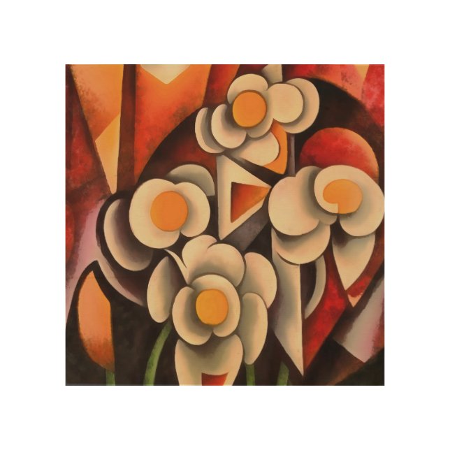 Calla Lilies Geometric Art Abstract In Brown Tones (Front)