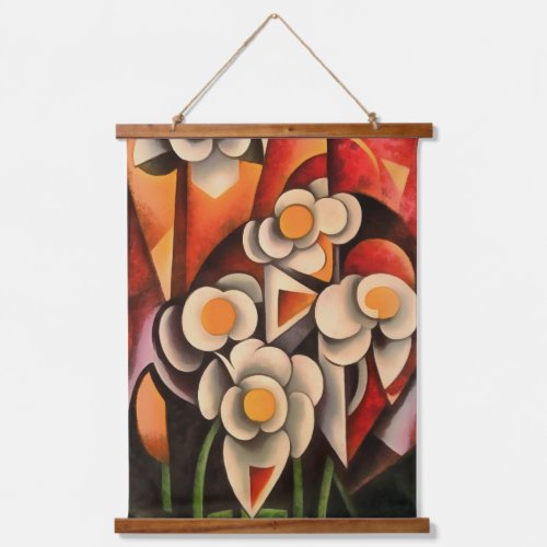 Calla Lilies Geometric Art Abstract In Brown Tones Hanging Tapestry