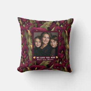 Calla Lilies  Happy Birthday Mom Nursery Decor  Throw Pillow