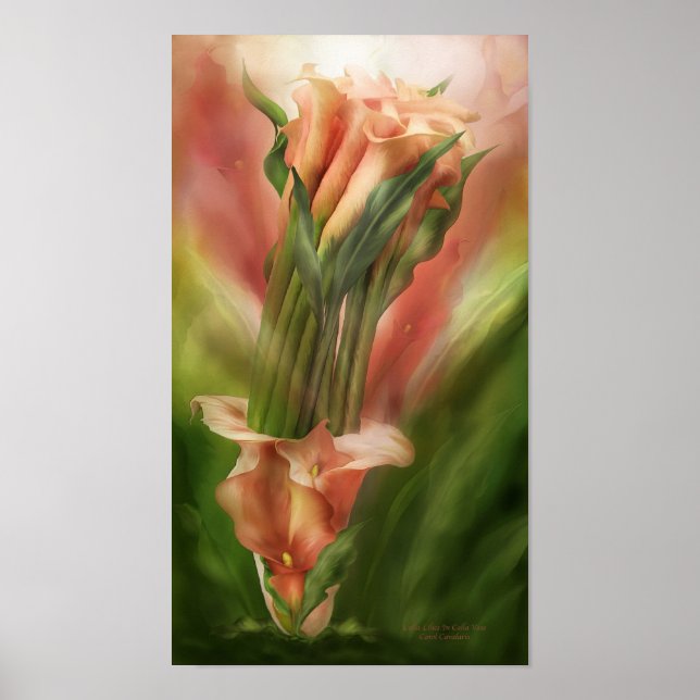 Calla Lilies In Calla Vase Art Poster/Print Poster (Front)