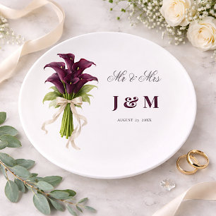 Calla Lilies Keepsake Newlyweds Gift Bride Groom Trinket Tray