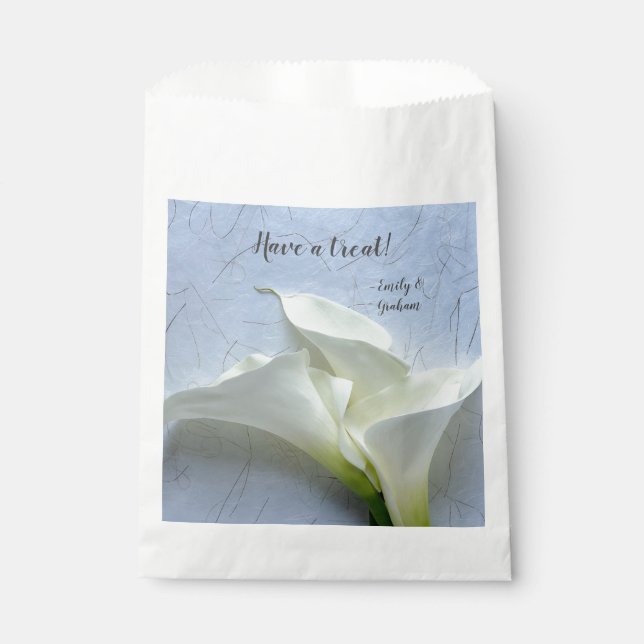 Calla lilies on decorative background favor bag (Front)