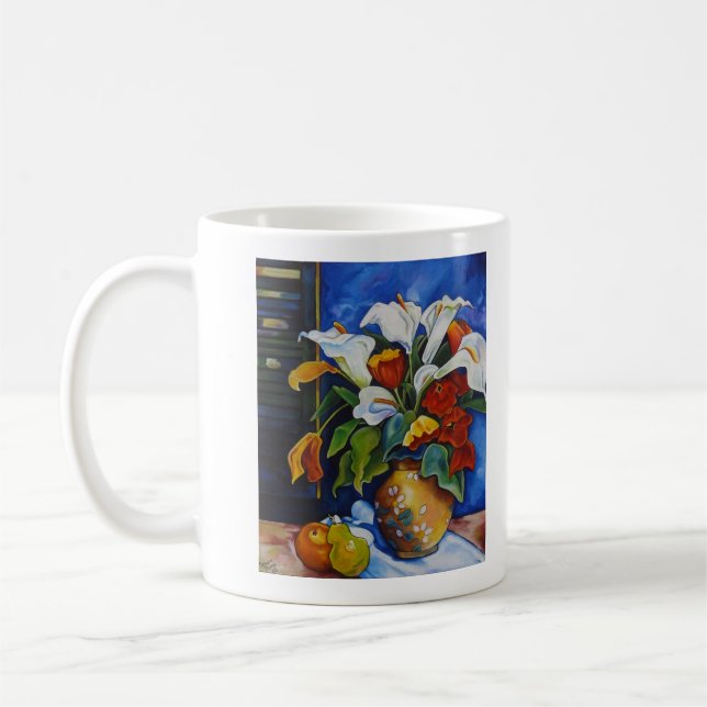 Calla Lilies & Poppies 11 oz Classic Mug (Left)