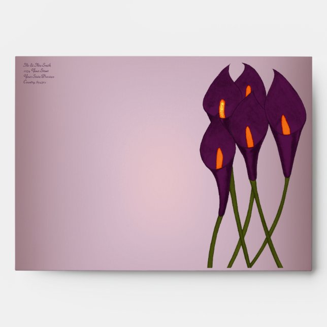 Calla Lilies (Purple) Envelope (Front)