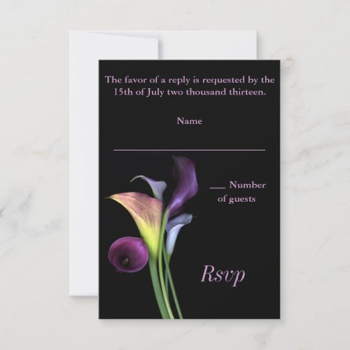 Calla Lilies RSVP card