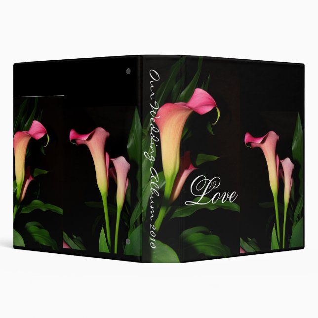 Calla Lilies Wedding Album Binder (Background)