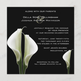 Calla Lilies Wedding Invitation
