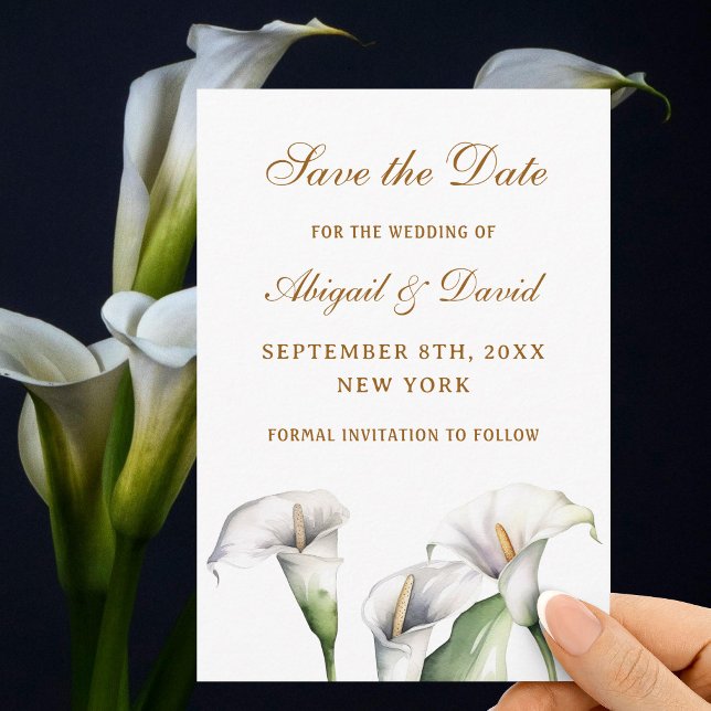 Calla Lilies Wedding Save The Date (Creator Uploaded)