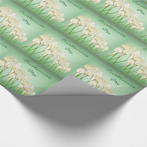 Calla Lilies White Wrapping Paper