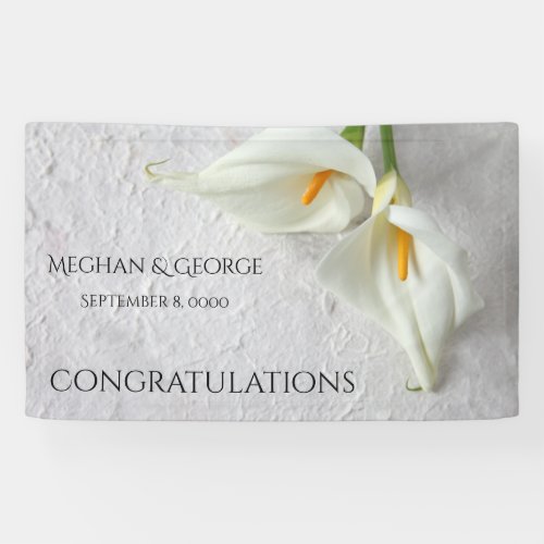 Calla lilies with room for text banner