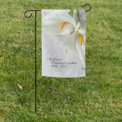 Calla lilies with room for text garden flag