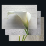 Calla lilies Wrapping Paper Set of 3<br><div class="desc">Elegant white calla lilies for the prettiest bridal shower or wedding gift packages</div>