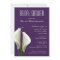 Calla Lillies Bridal Shower Invitation on Purple