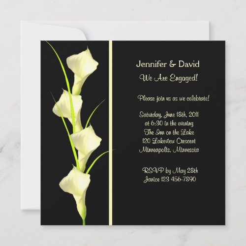 Calla Lillies Engagement Invitation