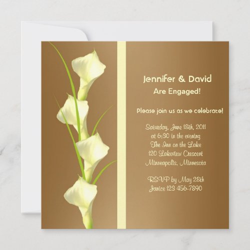 Calla Lillies Engagement Invitation