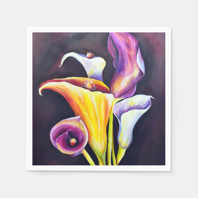 Calla Lillies Napkins (Front)