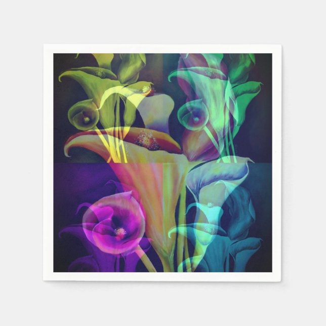 Calla Lillies Paper Napkins (Front)