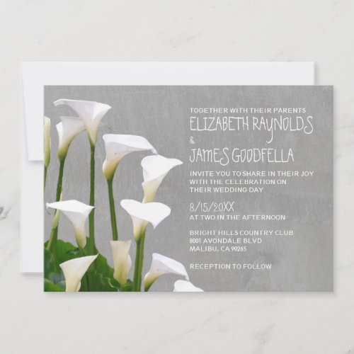 Calla Lillies Wedding Invitations