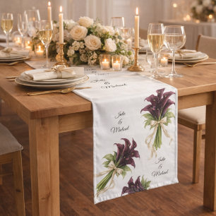 Calla Lillies Wreath Wedding Decor Newlyweds Long Table Runner