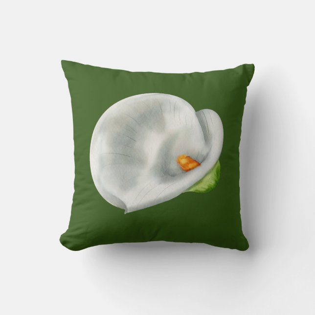 Calla Lilly Throw Pillow (Front)