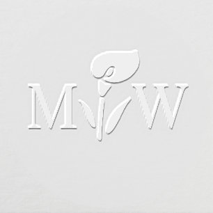 Calla Lily #2 Couple Wedding 2 Initial Monogram Embosser
