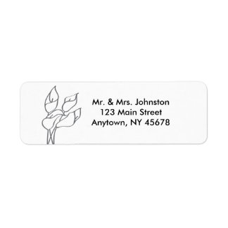 Calla Lily Address Label